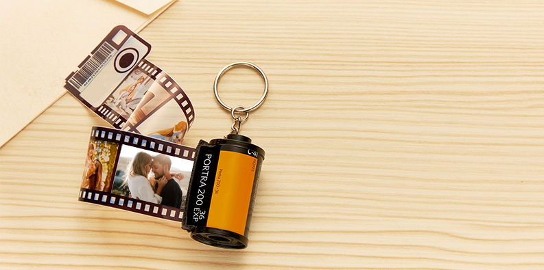 Custom Photo Keychain  Personalized MultiPhoto Camera Roll Keychain -  MyPhotoLighter